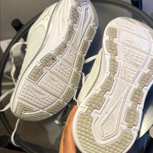 Skechers White and Cream Athletic Sneakers - Picture 3 of 6